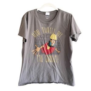 Port & Company X Disney Emperors New Groove Crewneck Graphic T-shirt Size L Gray